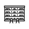 condominium house line icon vector illustration