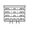 condominium house line icon vector illustration