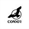 Condor logo simple flying wings abstract bird vector for business brand
