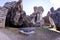 The condor temple in Machu pichu