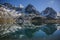 Condoriri Peak and lake in Cordillera Real, Andes, Bolivia