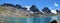 Condoriri trek beautiful mountain view from the lake in Bolivian Andes