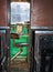 Conductor`s seat on antique train in Old Havana