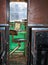 Conductor`s seat on antique train in Old Havana, Cuba