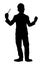 Conductor silhouette vector
