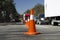 Cone barrier repair road