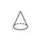 Cone Geometric figure outline icon