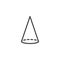 Cone geometrical figure outline icon