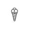 Cone ice cream line icon