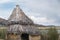 Cone reed roof hut