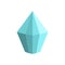 Cone shaped diamond icon, flat style.