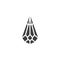 Cone shaped diamond vector icon