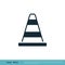 Cone Street Construction Sign Vector Icon Logo Template Illustration Design. Vector EPS 10