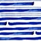 Conecte and thick blue stripes of watercolor paint on white background