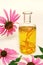 Coneflower essential oil in bottle