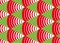 Cones op art seamless vector background, repeat tiling optical illusion pattern, textile or wrapping paper, website backdrop or