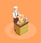 Confectionery And Bakery Chef Illustration