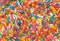 Confectionery confetti for food decoration background
