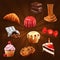 Confectionery vector icons