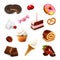 Confectionery, vector set