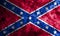 Confederate flag, Navy Jack grunge flag on old dirty wall