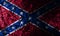Confederate flag, Navy Jack grunge flag on old dirty wall