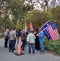 Confederate Flag, Trump Supporters, Washington Square Park, NYC, NY, USA