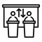 Conference debate icon, outline style