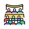 conference forum color icon vector illustration