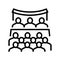 conference forum line icon vector illustration