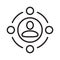 Conference icon vector. Collective icon, Social network button. Vector