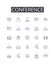 Conference line icons collection. Inspiration, Creativity, Ideation, Collaboration, Innovation, Brainstorm, Session