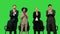 Conference participants applauding to the speaker on a Green Screen, Chroma Key.