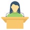 Conference, political leader Color vector icon which can easily modify or edit