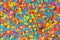 Confetti Background - Close-Up,Top View - New Year, Carnival Party Concept
