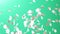 Confetti isolated on chroma key green screen background, holiday design element