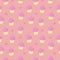 Confetti muffin cupcake love seamless pattern background in pastel colors