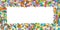 Confetti Panorama Border - Colorful Horizontal Vector Rectangle Banner