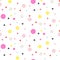 Confetti seamless white vector background.