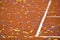 Confetti on a tennis clay court