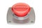 Confidence red button, 3D rendering