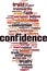 Confidence word cloud