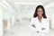Confident African American female doctor medical professional