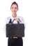 Confident Businesswoman With Briefcase. All