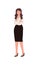 Confident businesswoman concept. Attractive successful business woman. Flat vector cartoon illustrations