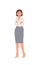 Confident businesswoman concept. Attractive successful business woman. Flat vector cartoon illustrations