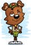 Confident Cartoon Male Bear Scout
