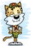 Confident Cartoon Male Bobcat Scout