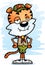 Confident Cartoon Male Tiger Scout