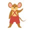 Confident funny standing mouse